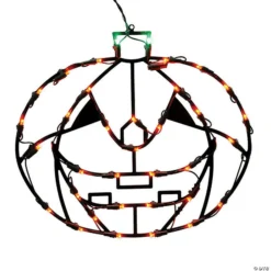 Vickerman 16" Pumpkin Wire Silhouette with LED Lights Halloween Lighted Decor