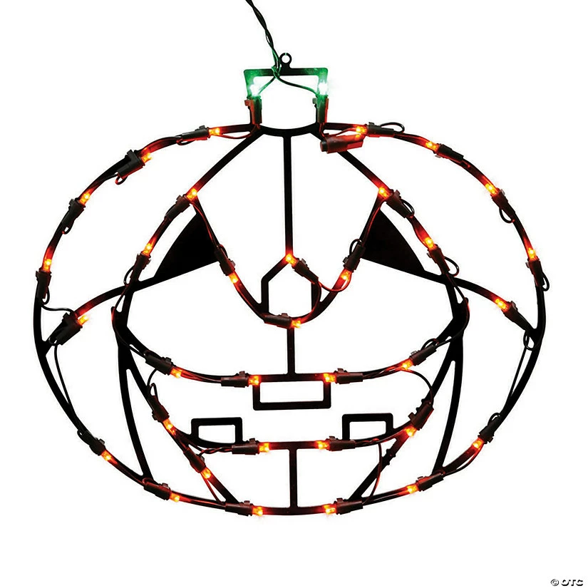 Vickerman 16" Pumpkin Wire Silhouette with LED Lights Halloween Lighted Decor 1 Vickerman 16" Pumpkin Wire Silhouette with LED Lights Halloween Lighted Decor