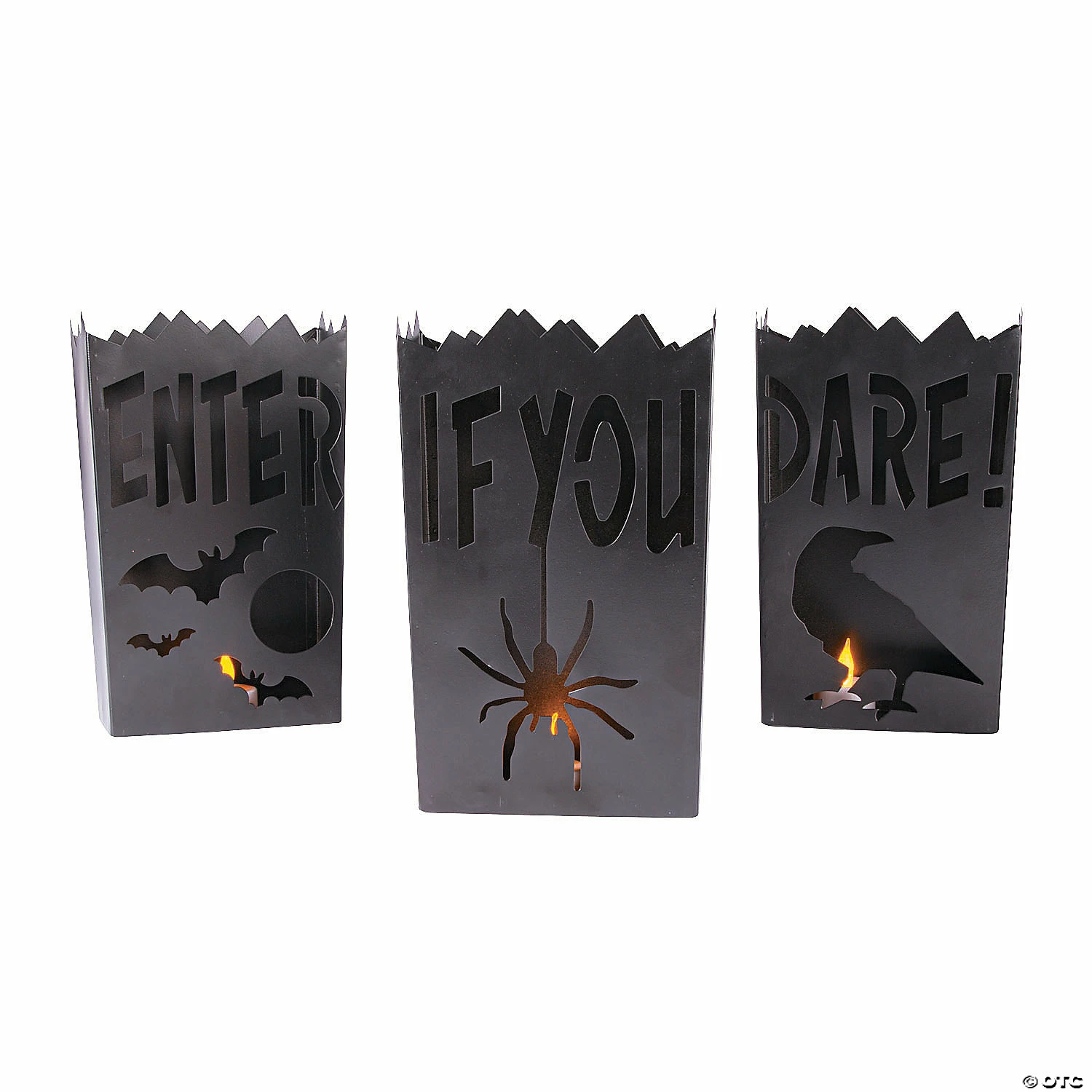 Vintage Metal Luminary Halloween Decorations - 3 Pc. 2 Vintage Metal Luminary Halloween Decorations - 3 Pc. - Image 2