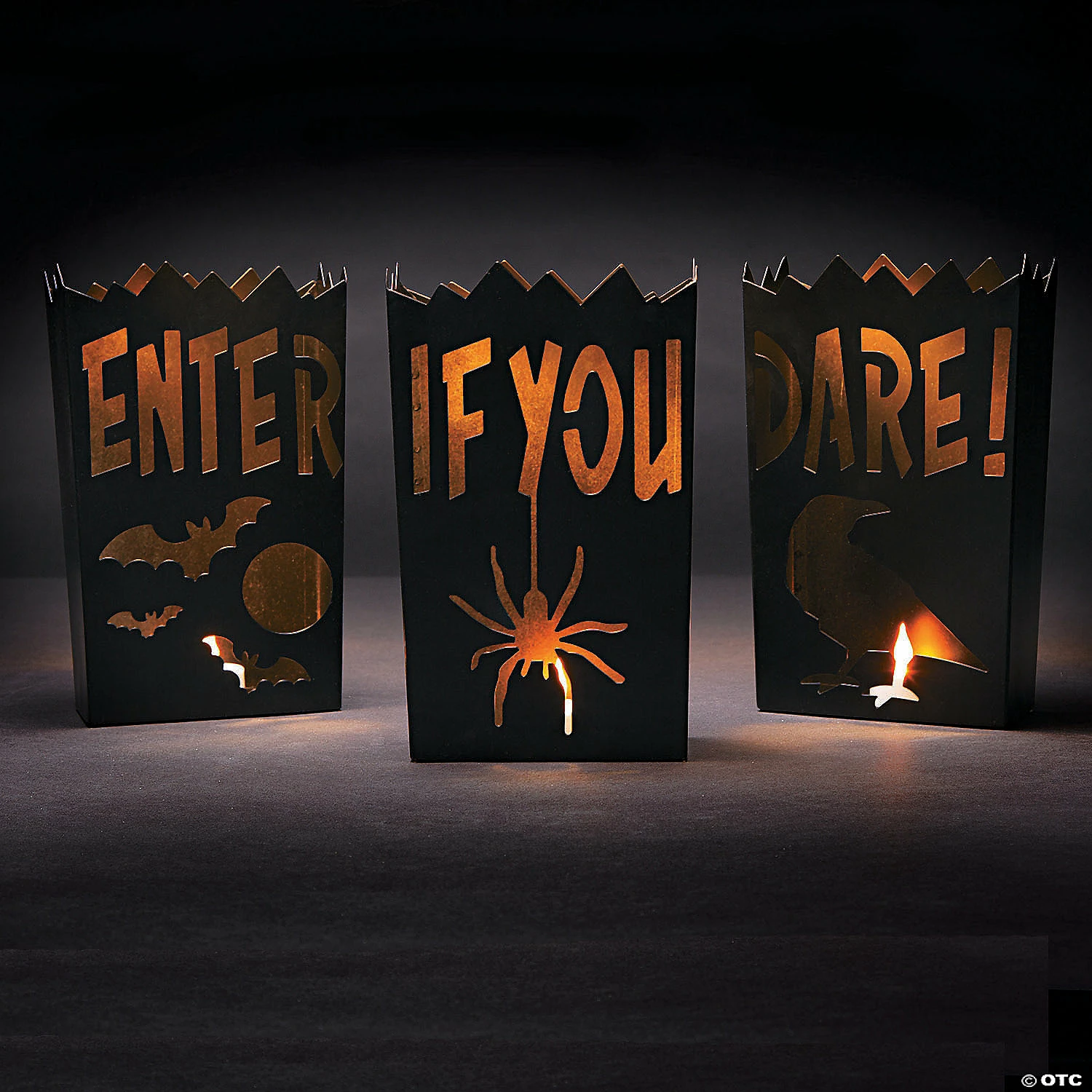 Vintage Metal Luminary Halloween Decorations - 3 Pc. 3 Vintage Metal Luminary Halloween Decorations - 3 Pc. - Image 3