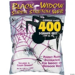 White Super Stretch Spider Web Decoration